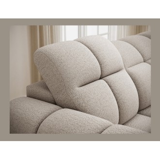 Canapé d’angle électrique FANOTI 3 places gris chiné – angle droit – version 2 