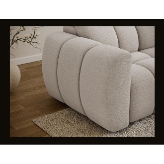 Canapé d’angle électrique FANOTI 3 places gris chiné – angle droit – version 2 