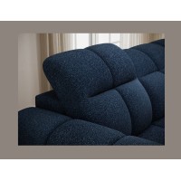 Canapé d’angle électrique FANOTI 3 places bleu foncé – angle droit 
