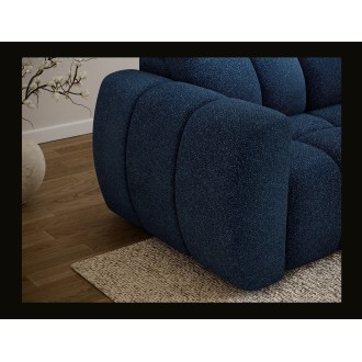 Canapé d’angle électrique FANOTI 3 places bleu foncé – angle droit 