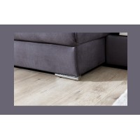Canapé panoramique convertible MAJESTA 5 places gris – angle droit avec coffre – version 2 