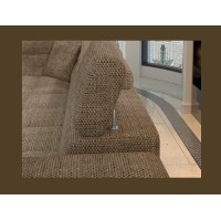 Canapé d’angle convertible PALAZZO 4 places beige – angle droit avec 1 coussin 