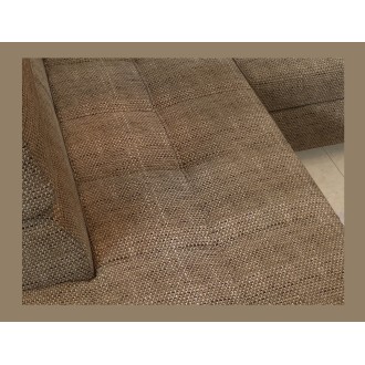Canapé d’angle convertible PALAZZO 4 places beige – angle droit avec 1 coussin 