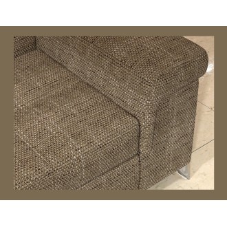 Canapé d’angle convertible PALAZZO 4 places beige – angle droit avec 1 coussin 
