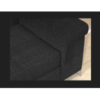 Canapé d’angle convertible PALAZZO 4 places gris foncé – angle droit avec 1 coussin 