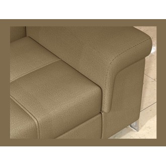 Canapé d’angle convertible PALAZZO 4 places marron – angle droit avec 1 coussin 