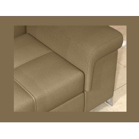 Canapé d’angle convertible PALAZZO 4 places marron – angle droit avec 1 coussin 
