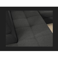 Canapé d’angle convertible PALAZZO 4 places gris foncé – angle droit avec 1 coussin 