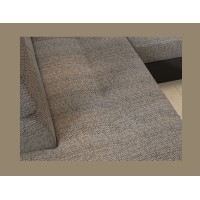 Canapé d’angle convertible PALAZZO 4 places gris et noir – angle droit avec 1 coussin 