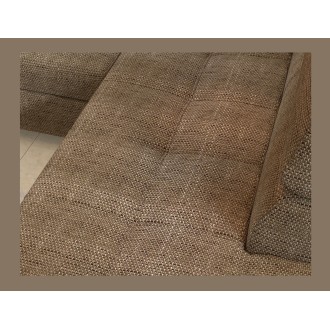 Canapé d’angle convertible PALAZZO 4 places beige – angle gauche avec 1 coussin 