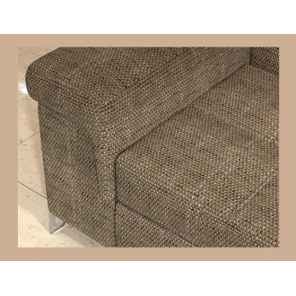 Canapé d’angle convertible PALAZZO 4 places beige – angle gauche avec 1 coussin 