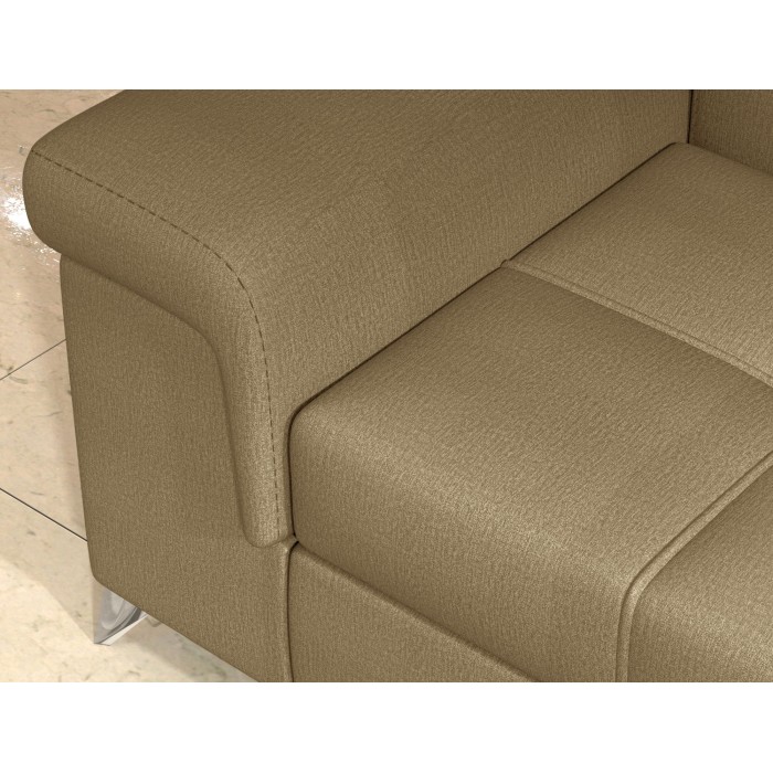 Canapé d’angle convertible PALAZZO 4 places marron – angle gauche avec 1 coussin 