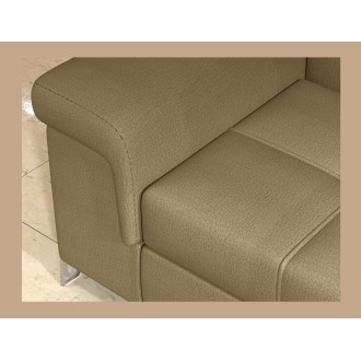 Canapé d’angle convertible PALAZZO 4 places marron – angle gauche avec 1 coussin 