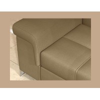 Canapé d’angle convertible PALAZZO 4 places marron – angle gauche avec 1 coussin 
