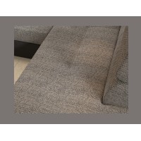Canapé d’angle convertible PALAZZO 4 places gris et noir – angle gauche avec 1 coussin 
