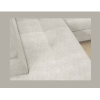 Canapé d’angle convertible PALAZZO 4 places beige – angle droit avec coffre 