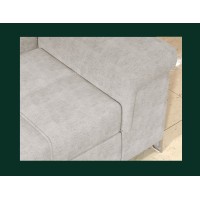 Canapé d’angle convertible PALAZZO 4 places beige – angle droit avec coffre 