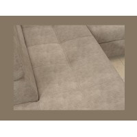 Canapé d’angle convertible PALAZZO 4 places beige – angle droit avec coffre 