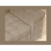 Canapé d’angle convertible PALAZZO 4 places beige – angle droit avec coffre 