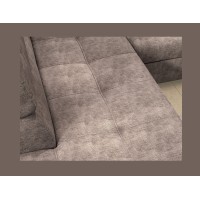 Canapé d’angle convertible PALAZZO 4 places marron – angle droit avec coffre 