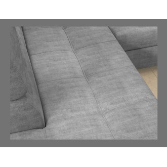 Canapé d’angle convertible PALAZZO 4 places gris – angle droit avec coffre 