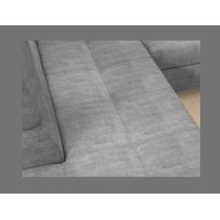Canapé d’angle convertible PALAZZO 4 places gris – angle droit avec coffre 