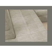 Canapé d’angle convertible PALAZZO 4 places beige – angle droit avec coffre 