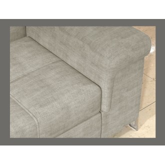 Canapé d’angle convertible PALAZZO 4 places beige – angle droit avec coffre 