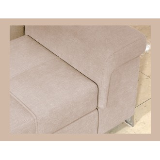 Canapé d’angle convertible PALAZZO 4 places beige – angle droit avec coffre 