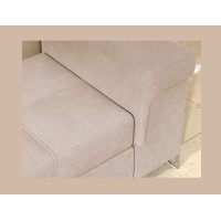 Canapé d’angle convertible PALAZZO 4 places beige – angle droit avec coffre 