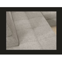 Canapé d’angle convertible PALAZZO 4 places beige – angle droit avec coffre 