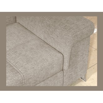 Canapé d’angle convertible PALAZZO 4 places beige – angle droit avec coffre 