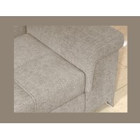 Canapé d’angle convertible PALAZZO 4 places beige – angle droit avec coffre 