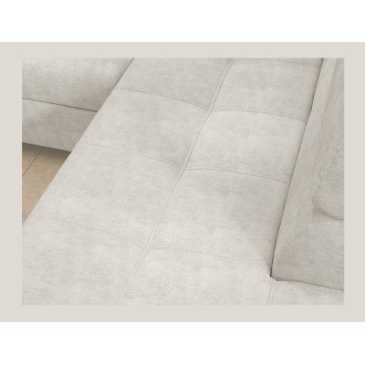 Canapé d’angle convertible PALAZZO 4 places beige – angle gauche avec coffre 