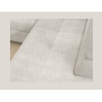 Canapé d’angle convertible PALAZZO 4 places beige – angle gauche avec coffre 