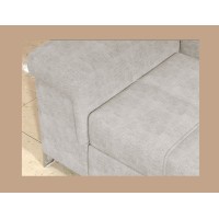 Canapé d’angle convertible PALAZZO 4 places beige – angle gauche avec coffre 