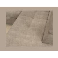 Canapé d’angle convertible PALAZZO 4 places beige – angle gauche avec coffre 
