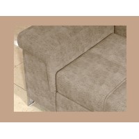 Canapé d’angle convertible PALAZZO 4 places beige – angle gauche avec coffre 