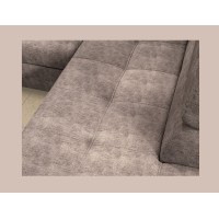 Canapé d’angle convertible PALAZZO 4 places marron – angle gauche avec coffre 