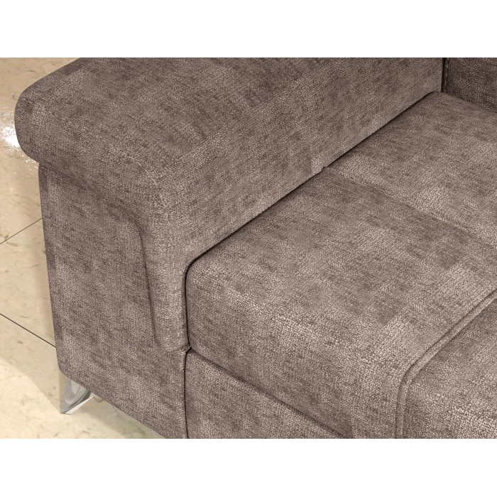 Canapé d’angle convertible PALAZZO 4 places marron – angle gauche avec coffre 