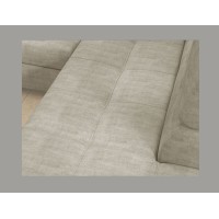 Canapé d’angle convertible PALAZZO 4 places beige – angle gauche avec coffre 