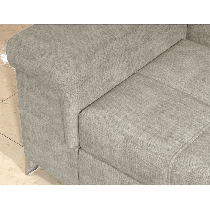 Canapé d’angle convertible PALAZZO 4 places beige – angle gauche avec coffre 