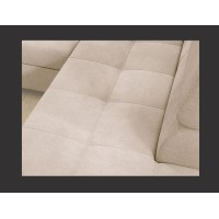 Canapé d’angle convertible PALAZZO 4 places beige – angle gauche avec coffre 