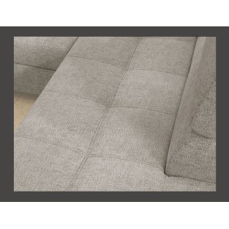 Canapé d’angle convertible PALAZZO 4 places beige – angle gauche avec coffre 