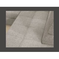 Canapé d’angle convertible PALAZZO 4 places beige – angle gauche avec coffre 