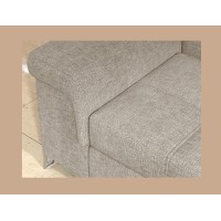 Canapé d’angle convertible PALAZZO 4 places beige – angle gauche avec coffre 