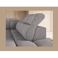 Canapé d’angle électrique RONDA 4 places gris – angle droit – version 2 