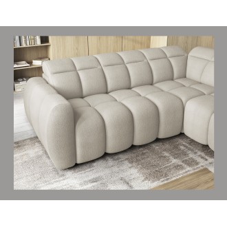 Canapé d’angle électrique RONDA 4 places beige – angle droit 