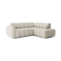 Canapé d’angle électrique RONDA 4 places beige – angle droit 