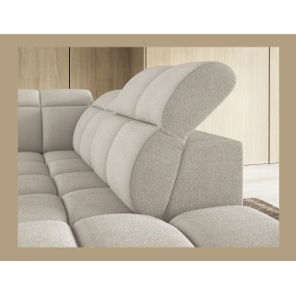Canapé d’angle électrique RONDA 4 places beige – angle droit 